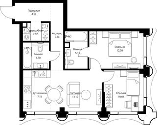 2-BD Apartment Sale, 64.87平方米 at MIRA, Mira Avenue, Moscow, Russia #2 2-BD Apartment Sale, 64.87平方米 at MIRA, Mira Avenue, Moscow, Russia #2