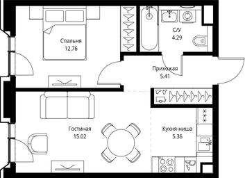 1-BD Apartment Sale, 42.84 sq. m. at MIRA, Mira Avenue, Moscow, Russia #3 1-BD Apartment Sale, 42.84 sq. m. at MIRA, Mira Avenue, Moscow, Russia #3