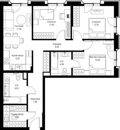 3-BD Apartment Sale, 85.68 sq. m. at MIRA, Mira Avenue, Moscow, Russia #3 3-BD Apartment Sale, 85.68 sq. m. at MIRA, Mira Avenue, Moscow, Russia #3