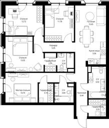 4-BD Apartment Sale, 106.35 sq. m. at MIRA, Mira Avenue, Moscow, Russia #3 4-BD Apartment Sale, 106.35 sq. m. at MIRA, Mira Avenue, Moscow, Russia #3