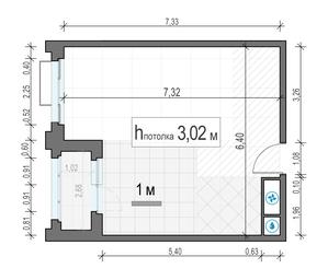 1-BD Apartment Sale, 42.1 sq. m. at TopHills, Elektrolitny Drive, 7Ас3, Moscow, Russia #3 1-BD Apartment Sale, 42.1 sq. m. at TopHills, Elektrolitny Drive, 7Ас3, Moscow, Russia #3