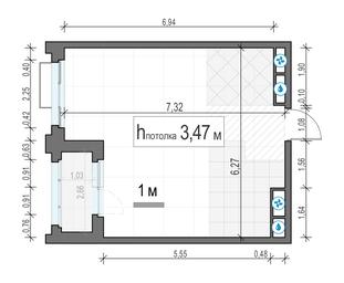 1-BD Apartment Sale, 40.7 sq. m. at TopHills, Elektrolitny Drive, 7Ас3, Moscow, Russia #4