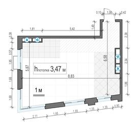1-BD Apartment Sale, 49.2平方米 at TopHills, Elektrolitny Drive, 7Ас3, Moscow, Russia #4