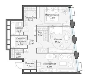 2-BD Apartment Sale, 76.8 sq. m. at TopHills, Elektrolitny Drive, 7Ас3, Moscow, Russia #2 2-BD Apartment Sale, 76.8 sq. m. at TopHills, Elektrolitny Drive, 7Ас3, Moscow, Russia #2