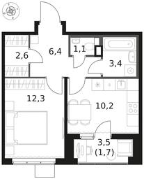 1-BD Apartment Sale, 37.7 sq. m. at 1 Himkinskij, zhiloy kompleks 1-y Khimkinskiy, kvartal Mezhdunarodny, mikrorayon Klyazma-Starbeyevo, Khimki, Moscow Region, Russia #3 1-BD Apartment Sale, 37.7 sq. m. at 1 Himkinskij, zhiloy kompleks 1-y Khimkinskiy, kvartal Mezhdunarodny, mikrorayon Klyazma-Starbeyevo, Khimki, Moscow Region, Russia #3