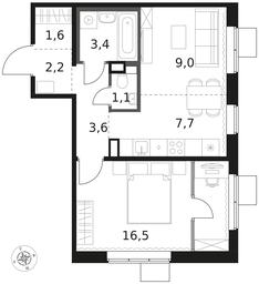 2-BD Apartment Sale, 45.1 sq. m. at 1 Himkinskij, zhiloy kompleks 1-y Khimkinskiy, kvartal Mezhdunarodny, mikrorayon Klyazma-Starbeyevo, Khimki, Moscow Region, Russia #3 2-BD Apartment Sale, 45.1 sq. m. at 1 Himkinskij, zhiloy kompleks 1-y Khimkinskiy, kvartal Mezhdunarodny, mikrorayon Klyazma-Starbeyevo, Khimki, Moscow Region, Russia #3