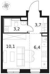 Apartment Sale, 23.4 sq. m. at 1 Himkinskij, zhiloy kompleks 1-y Khimkinskiy, kvartal Mezhdunarodny, mikrorayon Klyazma-Starbeyevo, Khimki, Moscow Region, Russia #3 Apartment Sale, 23.4 sq. m. at 1 Himkinskij, zhiloy kompleks 1-y Khimkinskiy, kvartal Mezhdunarodny, mikrorayon Klyazma-Starbeyevo, Khimki, Moscow Region, Russia #3