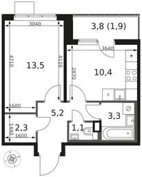 1-BD Apartment Sale, 37.7平方米 at 1 Himkinskij, zhiloy kompleks 1-y Khimkinskiy, kvartal Mezhdunarodny, mikrorayon Klyazma-Starbeyevo, Khimki, Moscow Region, Russia #2 1-BD Apartment Sale, 37.7平方米 at 1 Himkinskij, zhiloy kompleks 1-y Khimkinskiy, kvartal Mezhdunarodny, mikrorayon Klyazma-Starbeyevo, Khimki, Moscow Region, Russia #2
