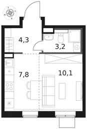Apartment Sale, 25.4 sq. m. at 1 Himkinskij, zhiloy kompleks 1-y Khimkinskiy, kvartal Mezhdunarodny, mikrorayon Klyazma-Starbeyevo, Khimki, Moscow Region, Russia #3 Apartment Sale, 25.4 sq. m. at 1 Himkinskij, zhiloy kompleks 1-y Khimkinskiy, kvartal Mezhdunarodny, mikrorayon Klyazma-Starbeyevo, Khimki, Moscow Region, Russia #3