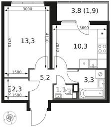 1-BD Apartment Sale, 37.4平方米 at 1 Himkinskij, zhiloy kompleks 1-y Khimkinskiy, kvartal Mezhdunarodny, mikrorayon Klyazma-Starbeyevo, Khimki, Moscow Region, Russia #2 1-BD Apartment Sale, 37.4平方米 at 1 Himkinskij, zhiloy kompleks 1-y Khimkinskiy, kvartal Mezhdunarodny, mikrorayon Klyazma-Starbeyevo, Khimki, Moscow Region, Russia #2