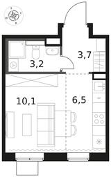 Apartment Sale, 23.5 sq. m. at 1 Himkinskij, zhiloy kompleks 1-y Khimkinskiy, kvartal Mezhdunarodny, mikrorayon Klyazma-Starbeyevo, Khimki, Moscow Region, Russia #3