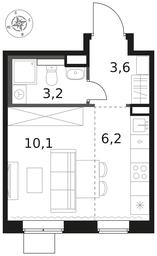 Apartment Sale, 23.1 sq. m. at 1 Himkinskij, zhiloy kompleks 1-y Khimkinskiy, kvartal Mezhdunarodny, mikrorayon Klyazma-Starbeyevo, Khimki, Moscow Region, Russia #3 Apartment Sale, 23.1 sq. m. at 1 Himkinskij, zhiloy kompleks 1-y Khimkinskiy, kvartal Mezhdunarodny, mikrorayon Klyazma-Starbeyevo, Khimki, Moscow Region, Russia #3