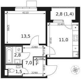 1-BD Apartment Sale, 37.2 sq. m. at 1 Himkinskij, zhiloy kompleks 1-y Khimkinskiy, kvartal Mezhdunarodny, mikrorayon Klyazma-Starbeyevo, Khimki, Moscow Region, Russia #2 1-BD Apartment Sale, 37.2 sq. m. at 1 Himkinskij, zhiloy kompleks 1-y Khimkinskiy, kvartal Mezhdunarodny, mikrorayon Klyazma-Starbeyevo, Khimki, Moscow Region, Russia #2