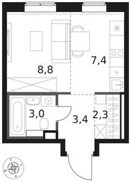 Apartment Sale, 24.9 sq. m. at 1 Himkinskij, zhiloy kompleks 1-y Khimkinskiy, kvartal Mezhdunarodny, mikrorayon Klyazma-Starbeyevo, Khimki, Moscow Region, Russia #3 Apartment Sale, 24.9 sq. m. at 1 Himkinskij, zhiloy kompleks 1-y Khimkinskiy, kvartal Mezhdunarodny, mikrorayon Klyazma-Starbeyevo, Khimki, Moscow Region, Russia #3