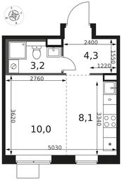 Apartment Sale, 25.6平方米 at 1 Himkinskij, zhiloy kompleks 1-y Khimkinskiy, kvartal Mezhdunarodny, mikrorayon Klyazma-Starbeyevo, Khimki, Moscow Region, Russia #4