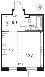 Apartment Sale, 28.8 sq. m. at 1 Himkinskij, zhiloy kompleks 1-y Khimkinskiy, kvartal Mezhdunarodny, mikrorayon Klyazma-Starbeyevo, Khimki, Moscow Region, Russia #2 Apartment Sale, 28.8 sq. m. at 1 Himkinskij, zhiloy kompleks 1-y Khimkinskiy, kvartal Mezhdunarodny, mikrorayon Klyazma-Starbeyevo, Khimki, Moscow Region, Russia #2