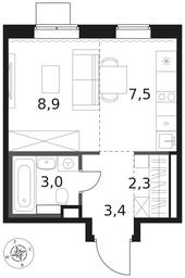Apartment Sale, 25.1 sq. m. at 1 Himkinskij, zhiloy kompleks 1-y Khimkinskiy, kvartal Mezhdunarodny, mikrorayon Klyazma-Starbeyevo, Khimki, Moscow Region, Russia #3 Apartment Sale, 25.1 sq. m. at 1 Himkinskij, zhiloy kompleks 1-y Khimkinskiy, kvartal Mezhdunarodny, mikrorayon Klyazma-Starbeyevo, Khimki, Moscow Region, Russia #3