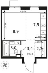 Apartment Sale, 25.1 sq. m. at 1 Himkinskij, zhiloy kompleks 1-y Khimkinskiy, kvartal Mezhdunarodny, mikrorayon Klyazma-Starbeyevo, Khimki, Moscow Region, Russia #2 Apartment Sale, 25.1 sq. m. at 1 Himkinskij, zhiloy kompleks 1-y Khimkinskiy, kvartal Mezhdunarodny, mikrorayon Klyazma-Starbeyevo, Khimki, Moscow Region, Russia #2