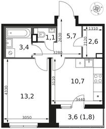 1-BD Apartment Sale, 38.5 sq. m. at 1 Himkinskij, zhiloy kompleks 1-y Khimkinskiy, kvartal Mezhdunarodny, mikrorayon Klyazma-Starbeyevo, Khimki, Moscow Region, Russia #2 1-BD Apartment Sale, 38.5 sq. m. at 1 Himkinskij, zhiloy kompleks 1-y Khimkinskiy, kvartal Mezhdunarodny, mikrorayon Klyazma-Starbeyevo, Khimki, Moscow Region, Russia #2