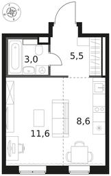 Apartment Sale, 28.7 sq. m. at 1 Himkinskij, zhiloy kompleks 1-y Khimkinskiy, kvartal Mezhdunarodny, mikrorayon Klyazma-Starbeyevo, Khimki, Moscow Region, Russia #3 Apartment Sale, 28.7 sq. m. at 1 Himkinskij, zhiloy kompleks 1-y Khimkinskiy, kvartal Mezhdunarodny, mikrorayon Klyazma-Starbeyevo, Khimki, Moscow Region, Russia #3