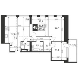 4-BD Apartment Sale, 89.3 sq. m. at Arkhitektor, Akademika Volgina Street, 2Д, Moscow, Russia #2 4-BD Apartment Sale, 89.3 sq. m. at Arkhitektor, Akademika Volgina Street, 2Д, Moscow, Russia #2