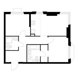 2-BD Apartment Sale, 56.4 sq. m. at Holland Park, Volokolamskoye Highway, 71/13к1, Moscow, Russia #2