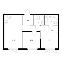 2-BD Apartment Sale, 59 sq. m. at Holland Park, Volokolamskoye Highway, 71/13к1, Moscow, Russia #2 2-BD Apartment Sale, 59 sq. m. at Holland Park, Volokolamskoye Highway, 71/13к1, Moscow, Russia #2