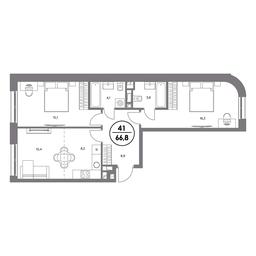 3-BD Apartment Sale, 66.8平方米 at Admiral, Shosseynaya Street, 4А, Moscow, Russia #3 3-BD Apartment Sale, 66.8平方米 at Admiral, Shosseynaya Street, 4А, Moscow, Russia #3