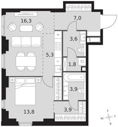 Продажа 2-комн. квартиры, 55,6 м² в ЖК «Сидней Сити (Sydney City)», улица Шеногина, 2, Москва, Россия #3 Продажа 2-комн. квартиры, 55,6 м² в ЖК «Сидней Сити (Sydney City)», улица Шеногина, 2, Москва, Россия #3