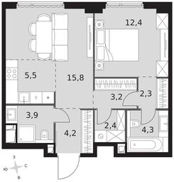 Продажа 2-комн. квартиры, 54 м² в ЖК «Сидней Сити (Sydney City)», улица Шеногина, 2, Москва, Россия #3 Продажа 2-комн. квартиры, 54 м² в ЖК «Сидней Сити (Sydney City)», улица Шеногина, 2, Москва, Россия #3