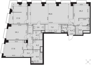 5-BD Apartment Sale, 162.2 sq. m. at Sydney City, Shenogina Street, 2, Moscow, Russia #4