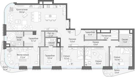 5-BD Apartment Sale, 198.1 sq. m. at Lavrushinskiy, Lavrushinsky Lane, 11к1, Moscow, Russia #2 5-BD Apartment Sale, 198.1 sq. m. at Lavrushinskiy, Lavrushinsky Lane, 11к1, Moscow, Russia #2
