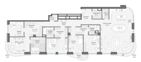 5-BD Apartment Sale, 243.5 sq. m. at Lavrushinskiy, Lavrushinsky Lane, 11к1, Moscow, Russia #3