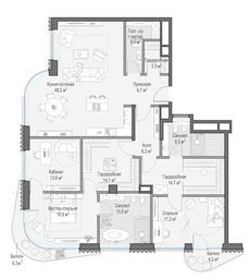 2-BD Apartment Sale, 170.3 sq. m. at Lavrushinskiy, Lavrushinsky Lane, 11к1, Moscow, Russia #4
