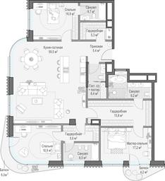 2-BD Apartment Sale, 170.3 sq. m. at Lavrushinskiy, Lavrushinsky Lane, 11к1, Moscow, Russia #2 2-BD Apartment Sale, 170.3 sq. m. at Lavrushinskiy, Lavrushinsky Lane, 11к1, Moscow, Russia #2