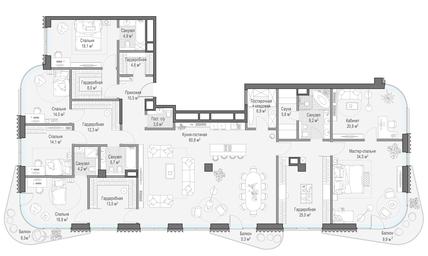 5-BD Apartment Sale, 317.3 sq. m. at Lavrushinskiy, Lavrushinsky Lane, 11к1, Moscow, Russia #3 5-BD Apartment Sale, 317.3 sq. m. at Lavrushinskiy, Lavrushinsky Lane, 11к1, Moscow, Russia #3