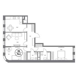 4-BD Apartment Sale, 76.6 sq. m. at Admiral, Shosseynaya Street, 4А, Moscow, Russia #3