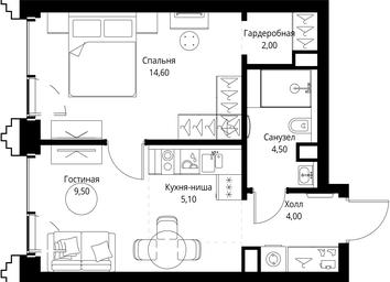 1-BD Apartment Sale, 39.7平方米 at SET, Vereyskaya Street, Moscow, Russia #4