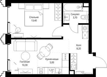 1-BD Apartment Sale, 40.6平方米 at SET, Vereyskaya Street, Moscow, Russia #3 1-BD Apartment Sale, 40.6平方米 at SET, Vereyskaya Street, Moscow, Russia #3