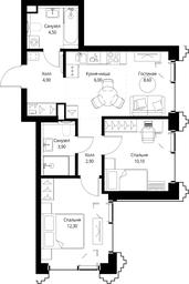 2-BD Apartment Sale, 53.2 sq. m. at SET, Vereyskaya Street, Moscow, Russia #2 2-BD Apartment Sale, 53.2 sq. m. at SET, Vereyskaya Street, Moscow, Russia #2