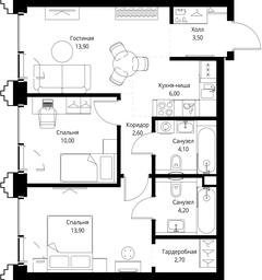 2-BD Apartment Sale, 60.9平方米 at SET, Vereyskaya Street, Moscow, Russia #3 2-BD Apartment Sale, 60.9平方米 at SET, Vereyskaya Street, Moscow, Russia #3