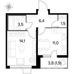 1-BD Apartment Sale, 38.2 sq. m. at Pervyi Lermontovskiy, zhiloy kompleks 1-y Lermontovskiy, Lyubertsy, Moscow Region, Russia #3 1-BD Apartment Sale, 38.2 sq. m. at Pervyi Lermontovskiy, zhiloy kompleks 1-y Lermontovskiy, Lyubertsy, Moscow Region, Russia #3