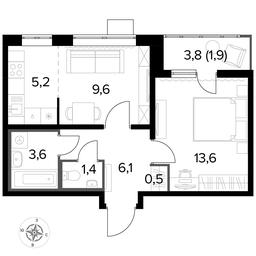 2-BD Apartment Sale, 41.9 sq. m. at Pervyi Lermontovskiy, zhiloy kompleks 1-y Lermontovskiy, Lyubertsy, Moscow Region, Russia #3 2-BD Apartment Sale, 41.9 sq. m. at Pervyi Lermontovskiy, zhiloy kompleks 1-y Lermontovskiy, Lyubertsy, Moscow Region, Russia #3