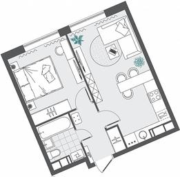 1-BD Apartment Sale, 38.28 sq. m. at Kvartal Rumyantsevo, ulitsa Admirala Kornilova, с1, Mosrentgen Settlement, Moscow, Russia #3 1-BD Apartment Sale, 38.28 sq. m. at Kvartal Rumyantsevo, ulitsa Admirala Kornilova, с1, Mosrentgen Settlement, Moscow, Russia #3