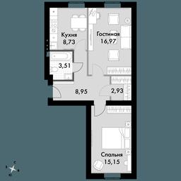 2-BD Apartment Sale, 54.9 sq. m. at Park Aprel, ulitsa Park Aprel, 1, Aprelevka, Naro-Fominskiy City District, Moscow Region, Russia #2 2-BD Apartment Sale, 54.9 sq. m. at Park Aprel, ulitsa Park Aprel, 1, Aprelevka, Naro-Fominskiy City District, Moscow Region, Russia #2