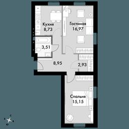 2-BD Apartment Sale, 54.9平方米 at Park Aprel, ulitsa Park Aprel, 1, Aprelevka, Naro-Fominskiy City District, Moscow Region, Russia #2 2-BD Apartment Sale, 54.9平方米 at Park Aprel, ulitsa Park Aprel, 1, Aprelevka, Naro-Fominskiy City District, Moscow Region, Russia #2