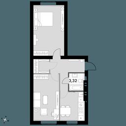 2-BD Apartment Sale, 59.5 sq. m. at Park Aprel, ulitsa Park Aprel, 1, Aprelevka, Naro-Fominskiy City District, Moscow Region, Russia #2