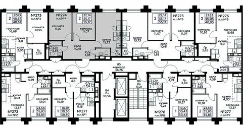 1-BD Apartment Sale, 55.17 sq. m. at Kvartal Rumyantsevo, ulitsa Admirala Kornilova, с1, Mosrentgen Settlement, Moscow, Russia #2