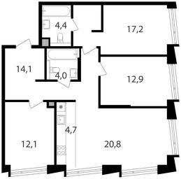 3-BD Apartment Sale, 90.2 sq. m. at Petrovskiy Park II, Stary Petrovsko-Razumovsky Drive, 1/23, Moscow, Russia #2 3-BD Apartment Sale, 90.2 sq. m. at Petrovskiy Park II, Stary Petrovsko-Razumovsky Drive, 1/23, Moscow, Russia #2