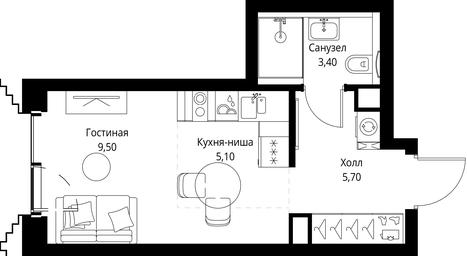 Apartment Sale, 23.7平方米 at SET, Vereyskaya Street, Moscow, Russia #4